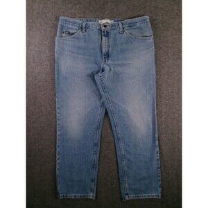 Lee Jeans Men 40X29 Blue Straight Leg Regular Fit Medium Wash Workwear Cotton